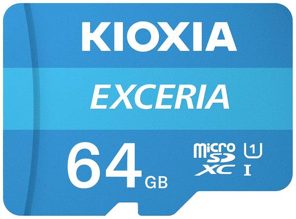 Kioxia EXCERIA microSDXC-Karte  64 GB UHS-I stoßsicher, Wasserdicht