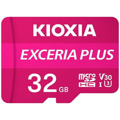 Thumbnail - Kioxia EXCERIA PLUS microSDHC-Karte 32 GB A1 Application Performance Class, UHS-I, v30 Video Speed Class A1-Leistungssta...