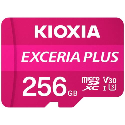 Kioxia EXCERIA PLUS microSDXC-Karte 256 GB A1 Application Performance Class, UHS-I, v30 Video Speed Class A1-Leistungsst...