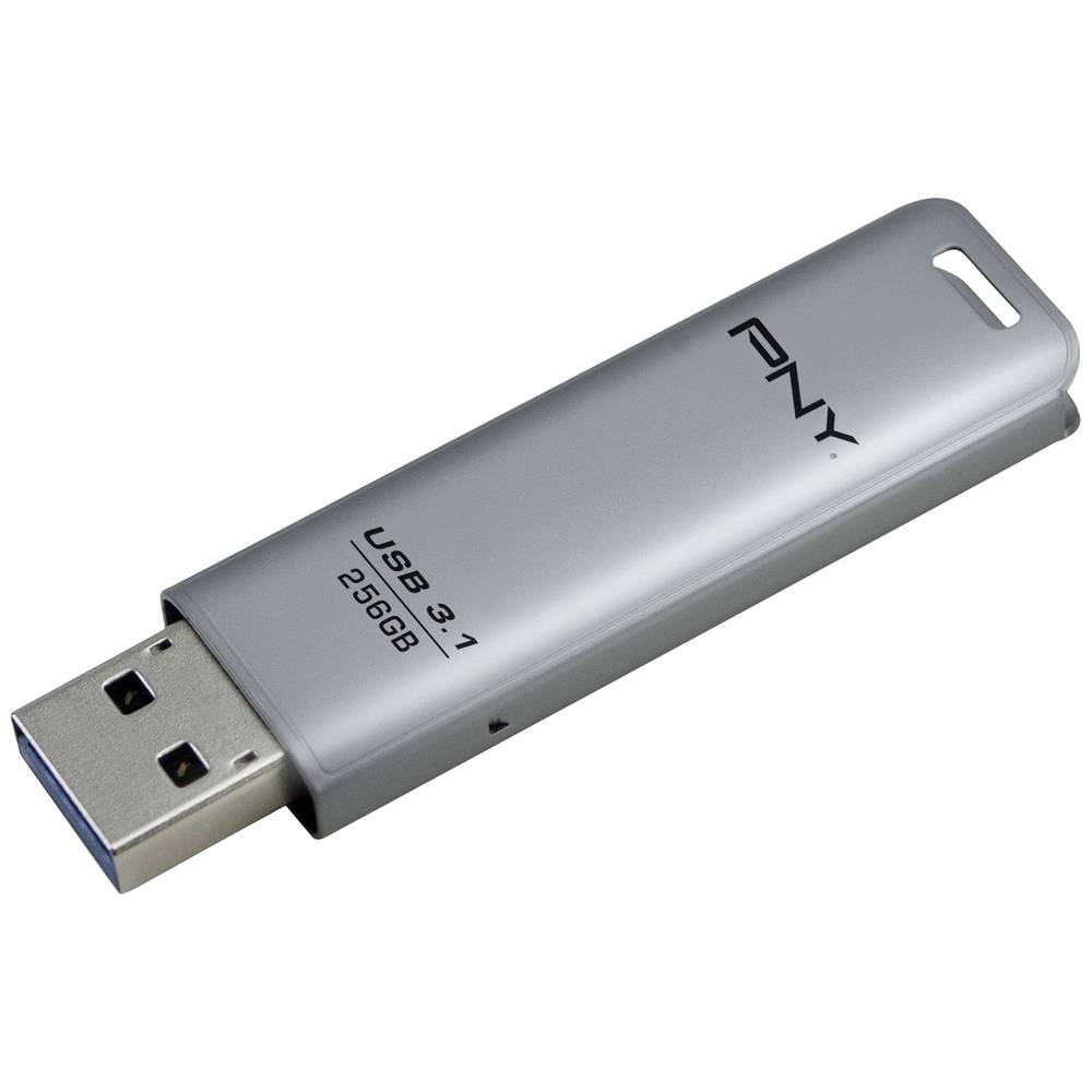 PNY Elite Steel USB-stick 256 GB Zilver FD256ESTEEL31G-EF USB 3.1