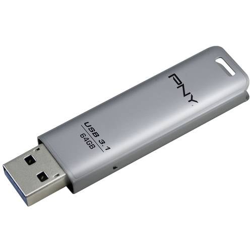 PNY Elite Steel USB-Stick 64 GB Silber FD64GESTEEL31G-EF USB-A (USB 3.1 Gen 1)