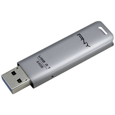 PNY Elite Steel USB-Stick 64 GB Silber FD64GESTEEL31G-EF USB 3.1