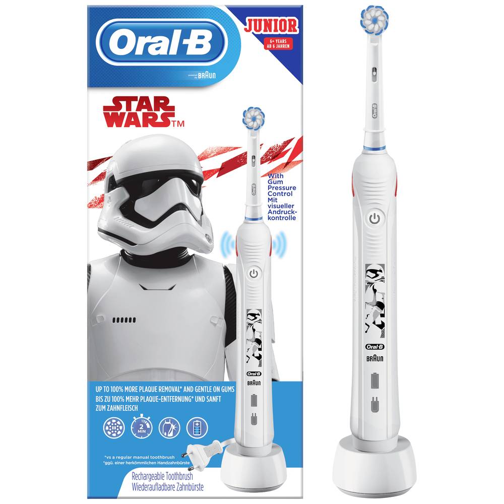 Oral-B Pro 3 Junior Star Wars D505.513.2K Elektrische kindertandenborstel Roterend-oscillerend Wit