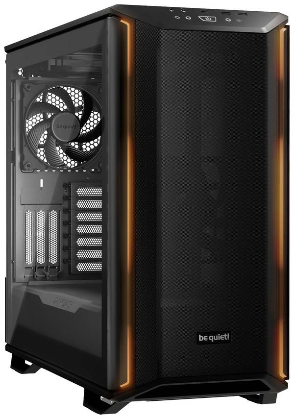 BeQuiet Dark Base 701 Midi-Tower Gaming-Gehäuse  Schwarz 3 vorinstallierte Lüfter, Integrierte Beleuchtung, Lüftersteuerung, Seitenfenster, Staubfilter