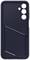 Dunkelblaue Smartphone-Hülle mit diagonalen Linien und vier Kameralöchern. Schlichtes Design für Schutz und Stil.