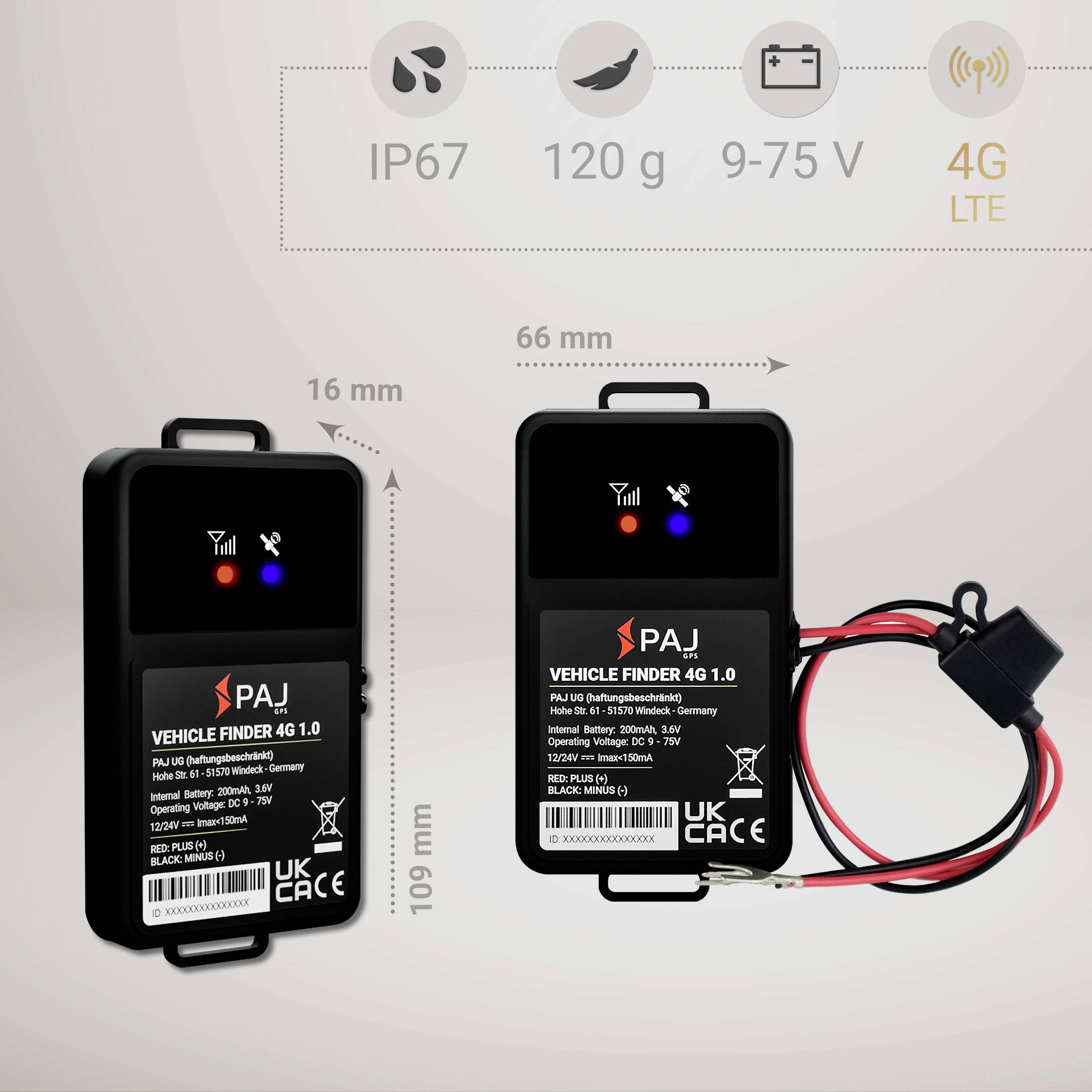 PAJ GPS VEHICLE FINDER 4G 1.0 GPS Ortungssystem Fahrzeugtracker Schwarz 1 St.-3