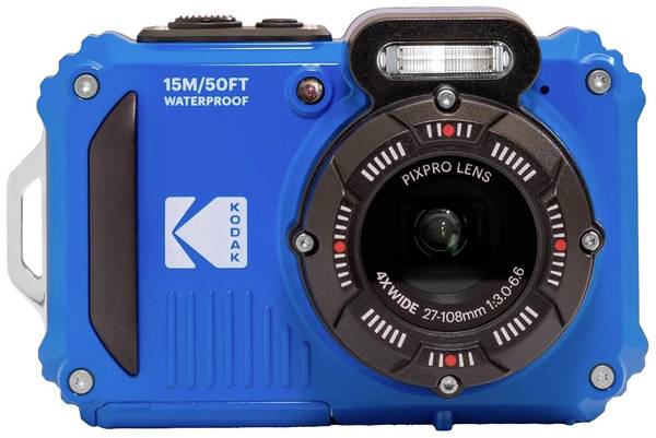 Kodak Pixpro WPZ2BL Digitalkamera 15 Megapixel Opt. Zoom: 4 x Blau inkl. Akku, inkl. Blitzgerät Bildstabilisierung, WiFi, Wasserdicht, Unterwasserkamera, Stoßfest, Staubgeschützt