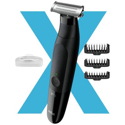 Elektrischer Trimmer mit drei Aufsätzen in den Größen 1, 3 und 5. Ideal zum präzisen Schneiden und Stylen von Bart und Haaren.