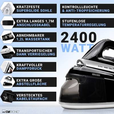 CLATRONIC - DBS 3749 Dampfbügelstation 2400 W-10