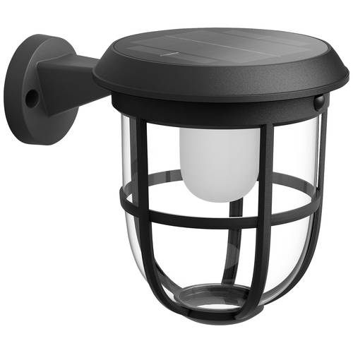 Philips LED Radii 8720169267176 Solar-Außenwandleuchte mit Bewegungsmelder LED 1.3 W Schwarz