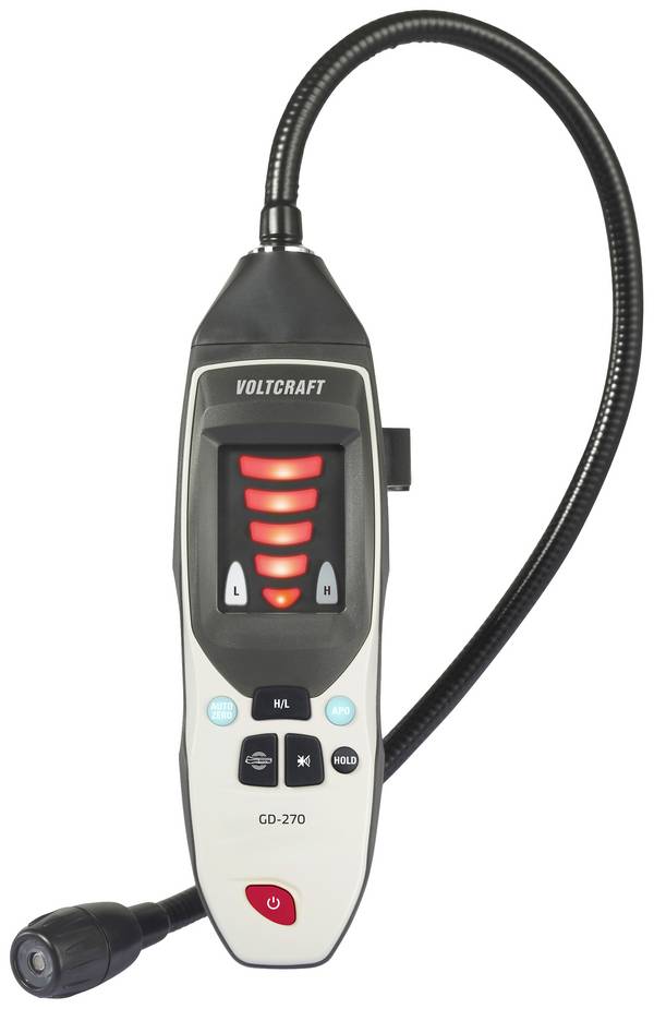 Gasleck-Detektor VOLTCRAFT GD-270 Methan, Wasserstoff, Propan, Ethylen, Ethan, Hexan, Benzol, Iso-Butan, Ethanol, Acetaldehyd, Formaldehyd, Toluol, P-Xylol, Ammoniak, Schwefelwasserstoff