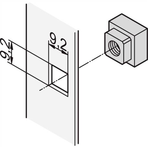 nVent SCHROFF 21100558 Vierkantmutter 1 St.