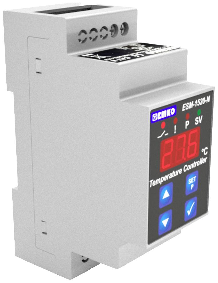 Ein elektronischer Temperaturregler mit digitalem Display zeigt '88.8 °C'. Bedienknöpfe und LED-Anzeigen befinden sich auf der Vorderseite.