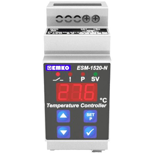Thumbnail - Emko ESM-1520-N.8.14.0.2/01.00/2.0.0.0 2-Punkt und PID Regler Temperaturregler Pt1000 -50 bis +400 °C Relais 5 A (L x B ...
