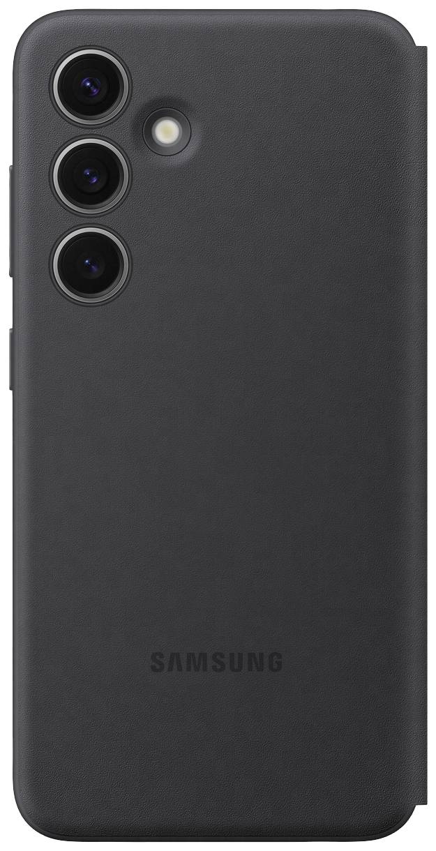 Schwarze Smartphone-Schutzhülle mit Kameraaussparungen für drei Linsen, markiert mit 'Samsung'.