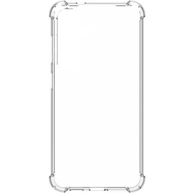 Ein durchsichtiges Smartphone-Gehäuse mit verstärkten Ecken, geeignet für zusätzlichen Schutz.