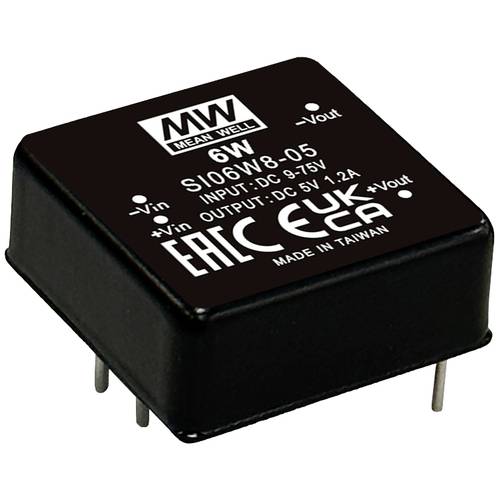 Thumbnail - MEAN WELL SI06W8-24 DC/DC-Wandler, Print 48 V/AC 24 V 0.25 A 6 W Anzahl Ausgänge: 1 x Inhalt 1 St.