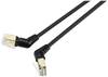 Renkforce RF-6071552 RJ45 Patchkabel CAT 8.2 S/FTP 0.50 m Schwarz Steckkontakte 360° drehbar, Gewinkelter Kabelabgang 1 St.