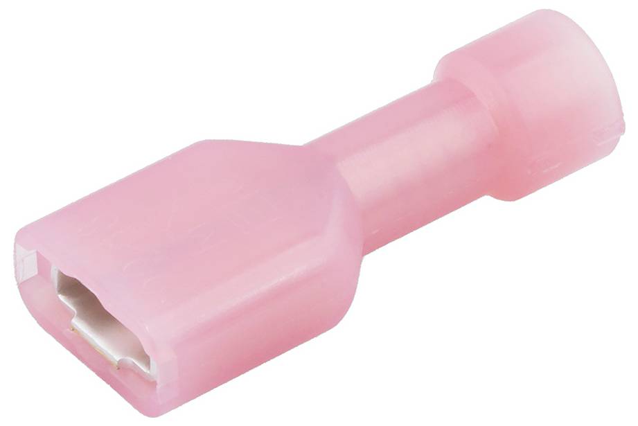 Molex 190030020 Flachsteckhülse inkl. Crimphülse Steckbreite: 4.75 mm Steckdicke: 0.81 mm Vollisoliert Pink 1 St. Tape o...