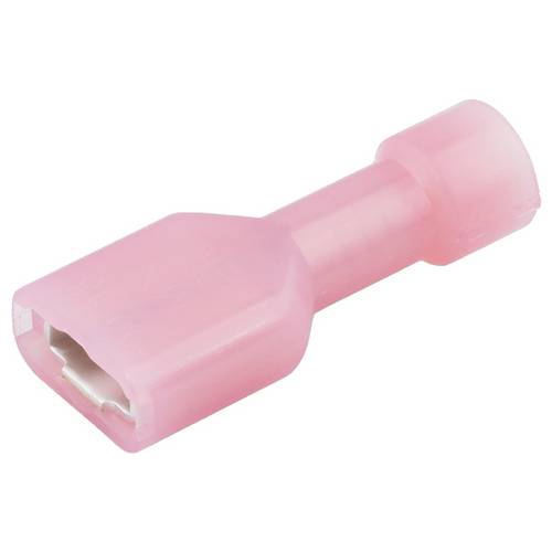 Molex 190030020 Flachsteckhülse inkl. Crimphülse Steckbreite: 4.75 mm Steckdicke: 0.81 mm Vollisoliert Pink 1 St. Tape o...