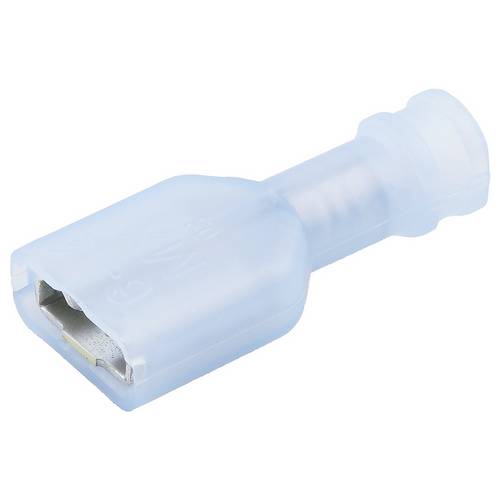 Molex 190030042 Flachsteckhülse inkl. Crimphülse Steckbreite: 6.35 mm Steckdicke: 0.81 mm Vollisoliert Blau 1 St. Tape o...