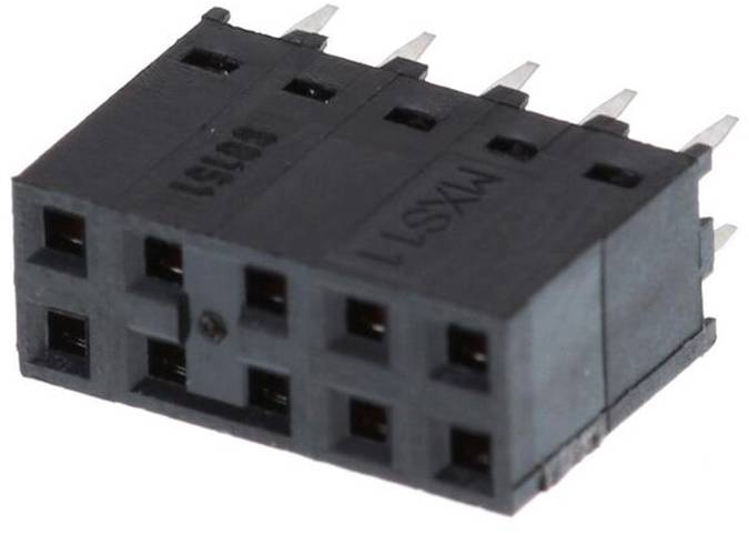 Molex Einbau-Buchsenleiste (Standard) Polzahl Gesamt 10 Rastermaß: 2.54 mm 901512210 1 St. Tube