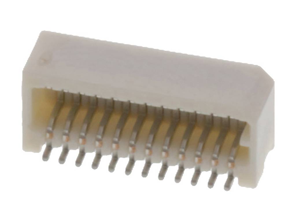 Molex 533092470 Male header, inbouw (standaard) Totaal aantal polen: 24 Rastermaat: 0.80 mm Inhoud: 1 stuk(s) Tape on Full reel