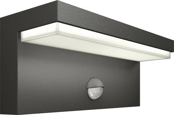 Philips LED Bustan 8720169257399 LED-Außenwandleuchte mit Bewegungsmelder LED LED fest eingebaut 3.8 W Anthrazit