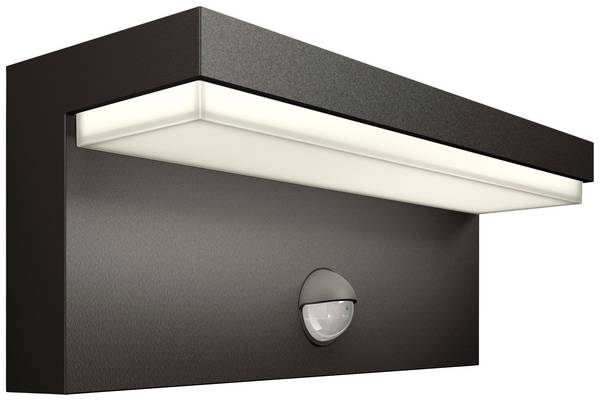 Philips LED Bustan 8720169257412 LED-Außenwandleuchte mit Bewegungsmelder LED LED fest eingebaut 3.8 W Anthrazit