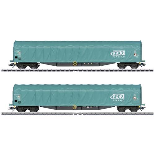 Thumbnail - Märklin 47164 H0 2er-Set Schiebeplanenwagen der SNCB