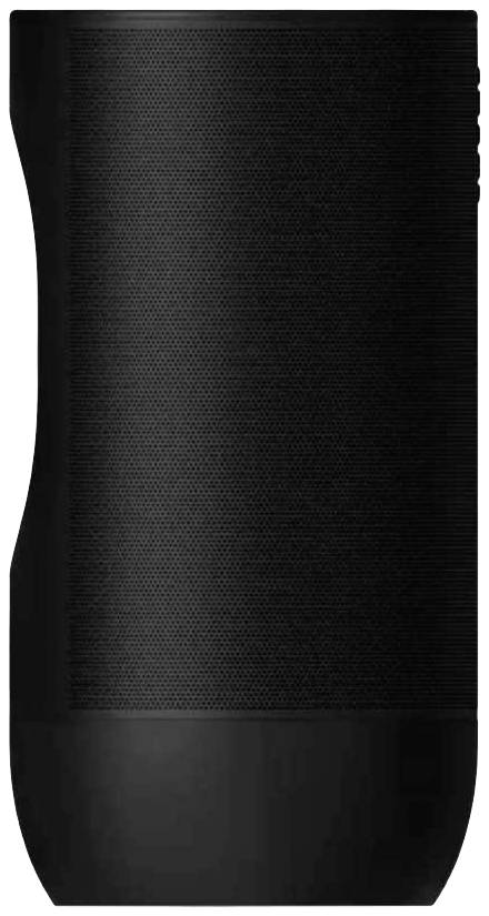 Schwarzer kabelloser Bluetooth-Lautsprecher, zylindrische Form, glatte Textur. Ideal für Musikstreaming unterwegs oder zu Hause.