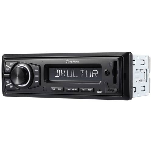 Renkforce RF-ARAR-400 Autoradio inkl. DAB-Antenne, DAB+ Tuner, Bluetooth®-Freisprecheinrichtung