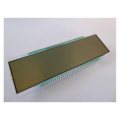 Rechteckiges, reflektierendes elektronisches Bauteil mit zahlreichen Pins, möglicherweise ein Display oder Prozessor, auf hellem Hintergrund.