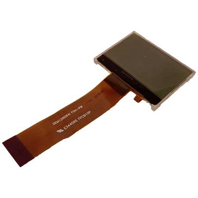 Ein quadratisches Displaymodul mit braunem Flachbandkabel; Modellnummern auf dem Kabel; für Elektronikprojekte geeignet.