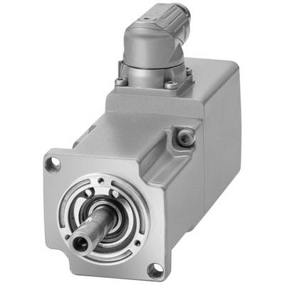 Ein silberfarbener Elektromotor mit Welle und Befestigungslöchern, geeignet für industrielle Anwendungen.