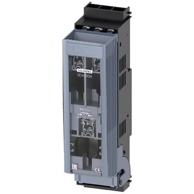 Elektrischer Leistungsschalter von Siemens, Modell Sentron. Rechteckiges, vertikal orientiertes Gerät mit sichtbaren Kontakten und Markierungen.