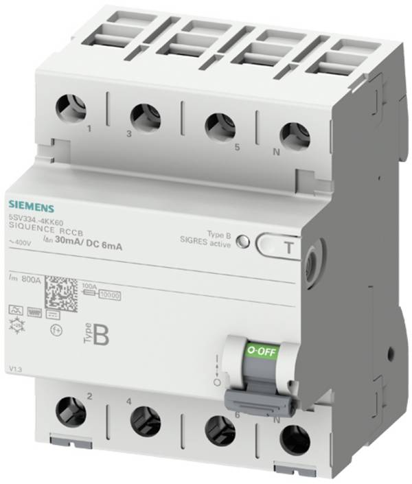 Siemens 5SV33444KK60 5SV3344-4KK60 Fehlerstrom-Schutzschalter B 0.03 A