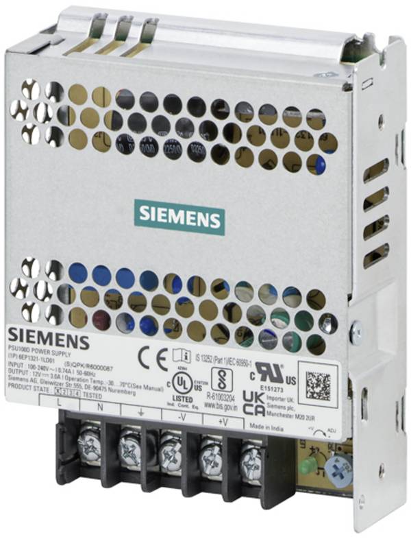 Siemens 6EP13211LD01 Hutschienen-Netzteil (DIN-Rail)  12 V 3 A    Inhalt 1 St.