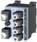 Ein Siemens Scalance X202-2P IRT PRO Netzwerk-Switch mit mehreren Anschlüssen auf der Vorderseite, zur industriellen Kommunikation.