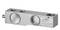 Metallsensor mit rechteckiger Form und drei Bohrungen. Aufkleber mit Aufschrift 'Siemens S62464' und technischen Details.
