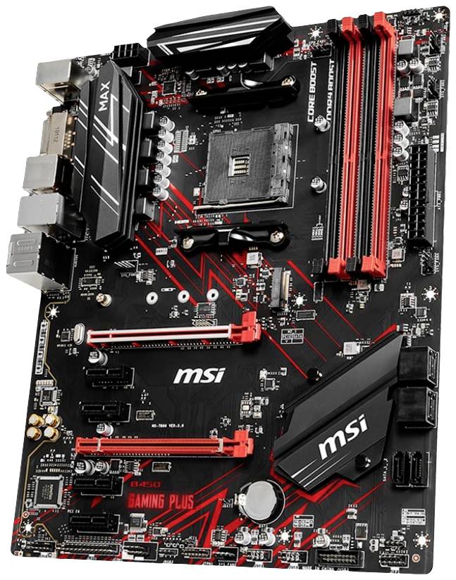 MSI B450 GAMING PLUS MAX - Motherboard - ATX - Socket AM4 - AMD B450 Chipsatz - USB 3.1 Gen 1, USB 3.1 Gen 2-1