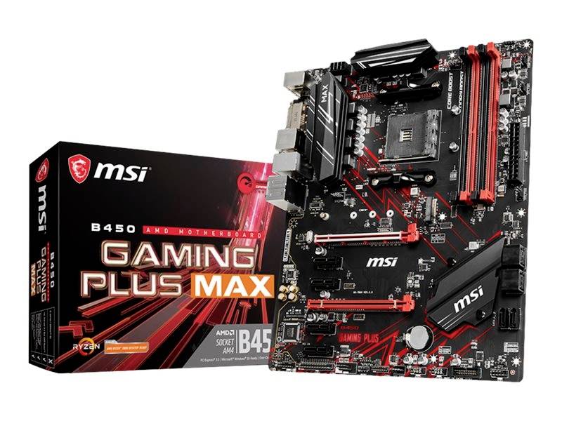 MSI B450 GAMING PLUS MAX - Motherboard - ATX - Socket AM4 - AMD B450 Chipsatz - USB 3.1 Gen 1, USB 3.1 Gen 2-4