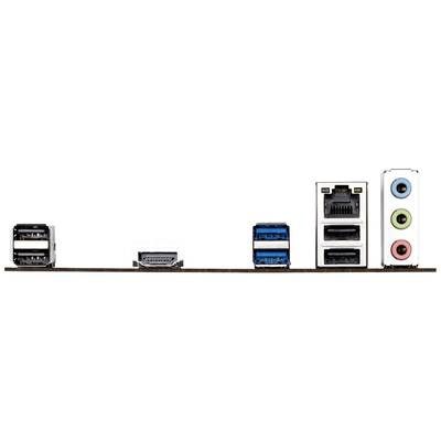 Ein Computer-Panel zeigt verschiedene Anschlüsse: USB, HDMI, Ethernet und Audio. Jede Buchse ist für unterschiedliche Verbindungen.