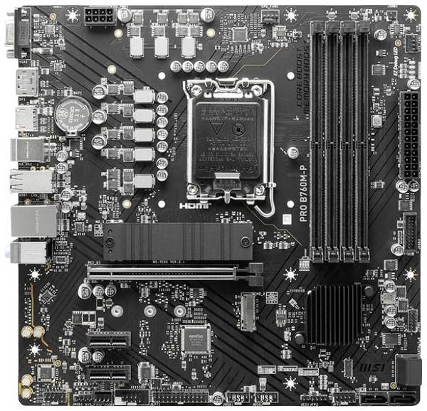 MSI PRO B760M-P Mainboard Sockel (PC) Intel® LGA 1700 Formfaktor (Details) Micro-ATX Mainboard-Chipsatz Intel® B760