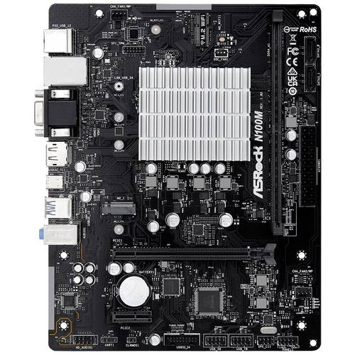 ASRock N100M Mainboard mit CPU Sockel (PC) Intel® 1264 Formfaktor (Details) Micro-ATX