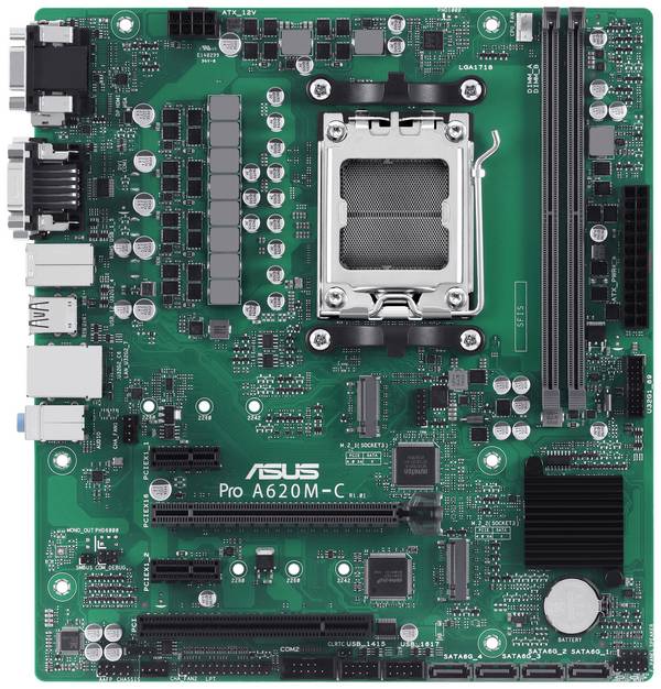 Asus PRO A620M-C-CSM Mainboard Sockel (PC) AMD® AM5 Formfaktor (Details) Micro-ATX Mainboard-Chipsatz AMD® B650