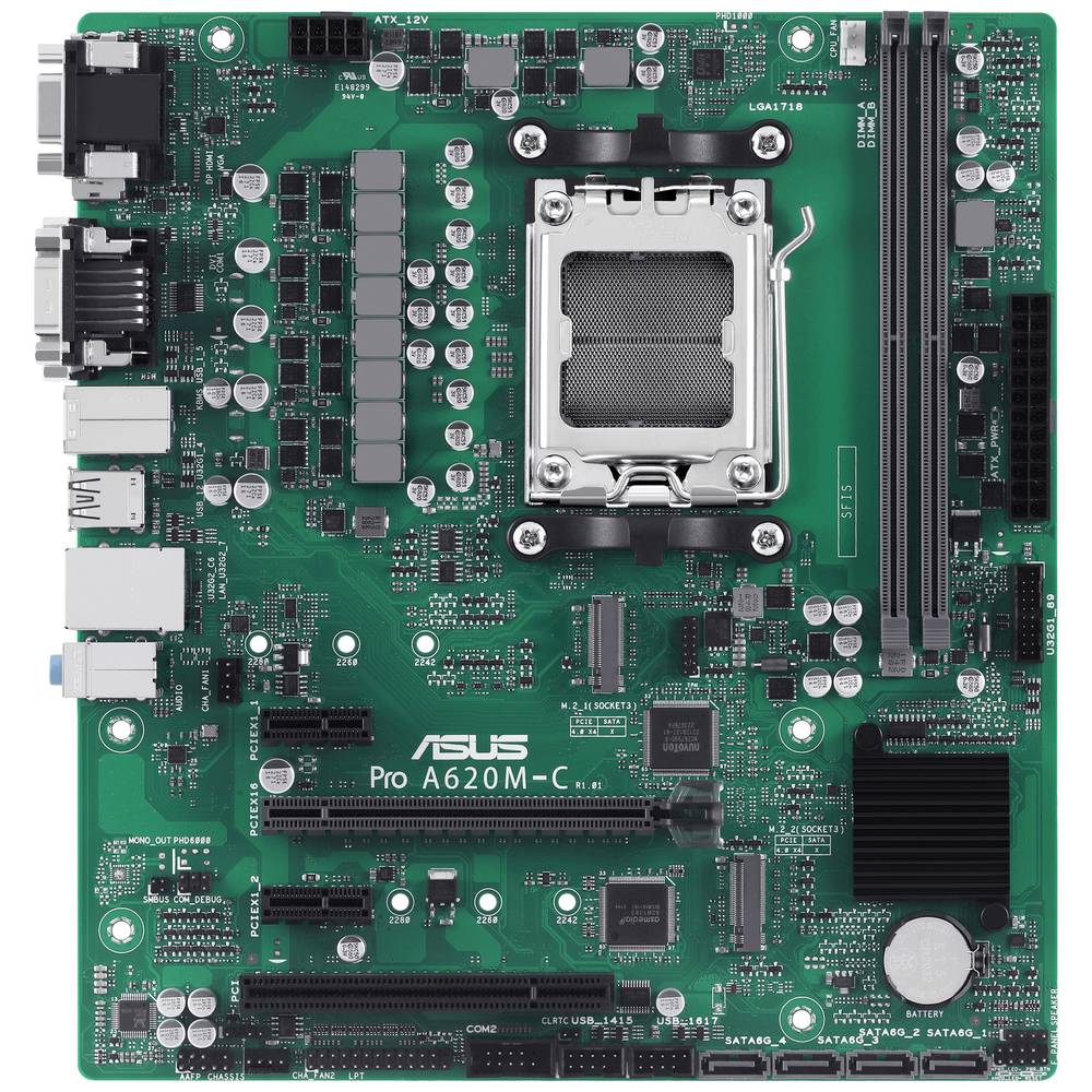Asus PRO A620M-C-CSM Moederbord Socket AMD AM5 Vormfactor Micro-ATX Moederbord chipset AMD® B650