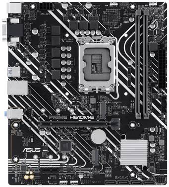 Asus PRIME H610M-E-CSM Mainboard Sockel (PC) Intel® LGA 1700 Formfaktor (Details) Micro-ATX Mainboard-Chipsatz Intel® H610