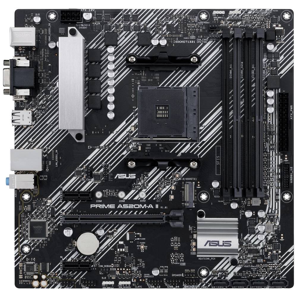 Asus PRIME A520M-A II/CSM Moederbord Socket AMD AM4 Vormfactor Micro-ATX Moederbord chipset AMD® A520