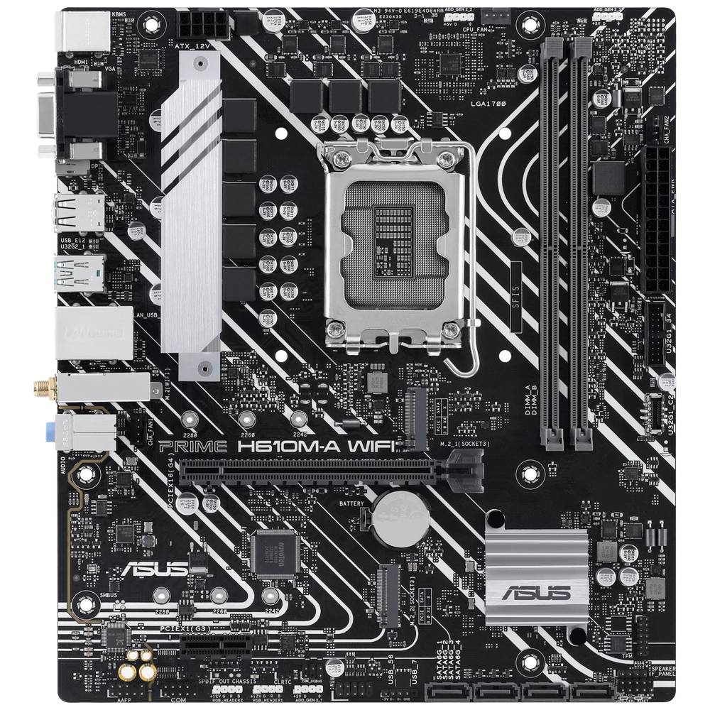 Asus PRIME H610M-A WIFI Moederbord Socket Intel 1700 Vormfactor Micro-ATX Moederbord chipset Intel® H610